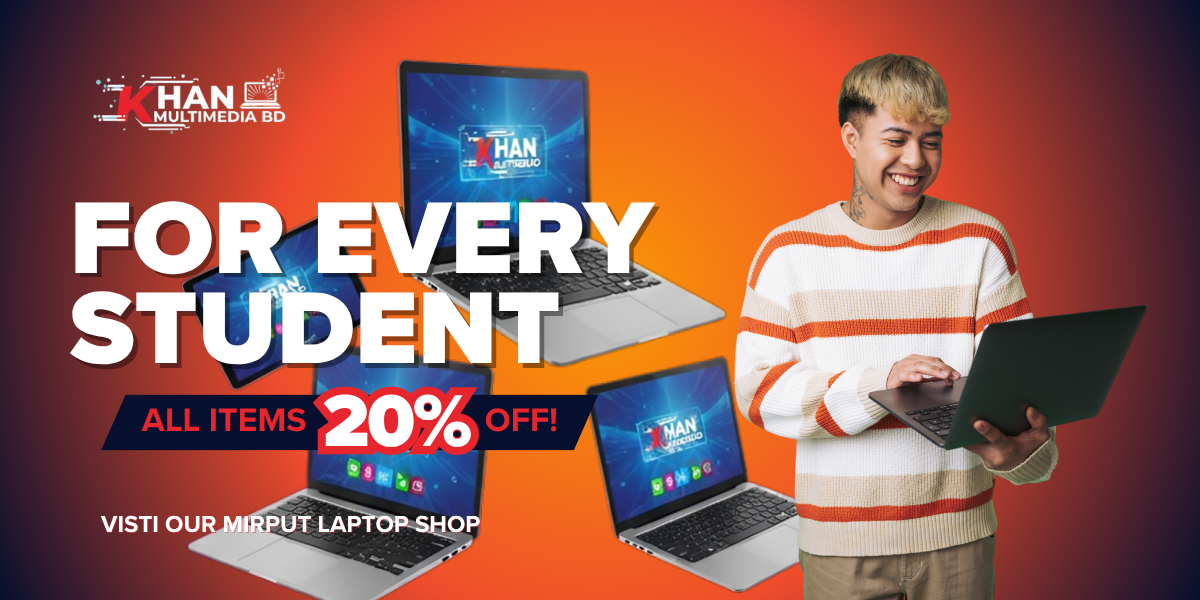 khan multimedia bd, used laptop shop,mirpur laptop shop for student